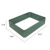 4-ft x 3-ft x 11-inch Raised Garden Bed Planter Box in Green Steel Metal