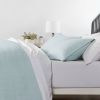 3 Piece Microfiber Farmhouse Coverlet Bedspread Set Light Blue, King/California King