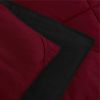 Twin/Twin XL Traditional Microfiber Reversible 3 Piece Comforter Set in Black/Maroon