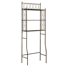 Brushed Copper Finish Iron 3 Tier Bathroom Rack