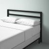 California King Modern Headboard in Matte Black Metal Finish