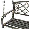 Farm Home Bronze Sturdy 2 Seat Porch Swing Bench Scroll Accents