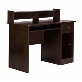 Contemporary Home Office Computer Desk in Espresso Wood Finish