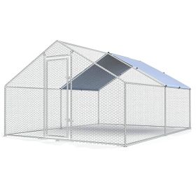 13-ft x 10-ft Metal Wire Mesh Chicken Coop Run Pen Outdoor with Waterproof Cover