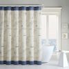 72-inch Cotton Shower Curtain with Florida Keys Ship Map Pattern