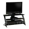 Black Modern Flat Screen Panel TV Stand / Entertainment Center