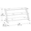 Black Modern Flat Screen Panel TV Stand / Entertainment Center