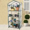 Durable 4-Tier Plant Stand Greenhouse with Zippered PVC Cover