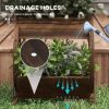 Farmhouse Wooden Wagon Wheel Fir Wood 2 Planter Garden