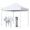 Outdoor Pop Up 10 x 10 Ft Gazebo with White Canopy