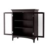 Dark Espresso Freestanding Bathroom Floor Cabinet with Storage Shelves