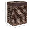 Espresso Handwoven Hyacinth Linen Liner Laundry Hamper