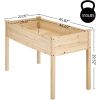 Outdoor Wood Raised Garden Bed Planter Box 46 x 22 x 30-inch High