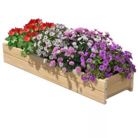 Unfinished Cedar Wood Garden Planter Box 46-inch x 11-inch - Made in USA