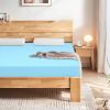 Full size 3-inch Thick Gel-Infused Air Foam Mattress Topper in Light Blue