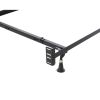 Twin/Full Adjustable Metal Bed Frame with Headboard Footboard Brackets