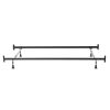 Twin/Full Adjustable Metal Bed Frame with Headboard Footboard Brackets