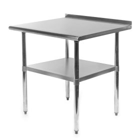 Heavy Duty 30 x 24 inch Stainless Steel Restaurant Kitchen Prep Work Table with Backsplash