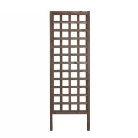 Outdoor 6-Ft Wooden Garden Lattice Trellis in Walnut Wood Finish