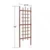 72-inch Modern Wooden Garden Trellis in Brown Walnut Finish