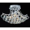 Indoor 4-Light Chrome And Crystal Flushmount Chandelier