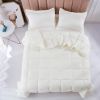 King Size Off White 3 Piece Microfiber Reversible Comforter Set