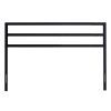 Queen size Modern Slatted Headboard in Matte Black Metal Finish