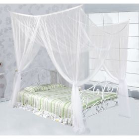 White Mosquito Net Bed Canopy Mesh Netting - size Full Queen King