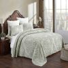 King Size 100-Percent Cotton Chenille 3-Piece Coverlet Bedspread Set in Sage