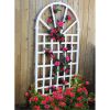 77-inch Outdoor White Vinyl Lattice Garden Trellis with Arched Top