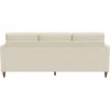 Mid-Century Modern Left or Right Facing Sectional Sofa in Ivory Linen Upholstery