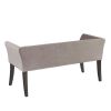 Modern Mid-Century Grey Upholstered Accent Bench