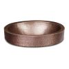 Oval Hammered Copper Bathroom Sink Drop-in or Vessel