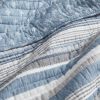 King size 3 Piece Nautical Anchor Blue White Grey Cotton Reversible Quilt Set