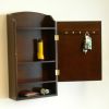 Door / Wall Mount Organizer Letter Holder Mail Sorter in Dark Walnut