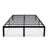 Queen size Modern Heavy Duty Black Metal Platform Bed Frame