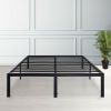 Queen size Modern Heavy Duty Black Metal Platform Bed Frame