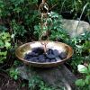 Hand Hammered Copper Polished Rain Chain Basin - 16.5 inch Diameter