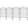 4 Pack Steel Foldable Fence Floral Trellis Panel Animal Barrier