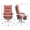 Double Padded Executive Massage Heated Office Chair Salmon