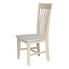 Set of 2 - Mission Style Unfinished Wood Dining Chair with High Back