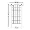 75-inch Outdoor White Vinyl Garden Plant Trellis with Ground Anchors