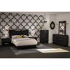 Modern 5-Drawer Bedroom Chest in Black Wood Finish