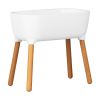 White Scandinavian Elevated Raised Smart Drainage Planter Bed