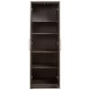 Bedroom Wardrobe Cabinet Storage Closet Organizer in Dark Brown Oak Finish