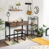 Farmhouse Vanity Table Set Writing Desk Jewelry Station Folding Mirror