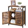 Farmhouse Multifunctional Side Cabinet Accent Table Cupboard with Shelf