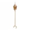 Copper Finish Metal Garden Birdhouse with Stake and Pole