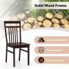 Set of 2- Modern Farmhouse Dark Wood High Back Dining Chair 280 lbs. Max Weight