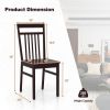 Set of 2- Modern Farmhouse Dark Wood High Back Dining Chair 280 lbs. Max Weight